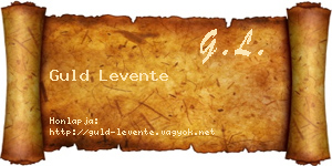 Guld Levente névjegykártya